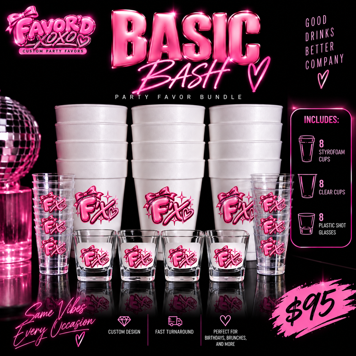 Basic Bash Bundle - Custom Party Favor Set for Birthdays & Events