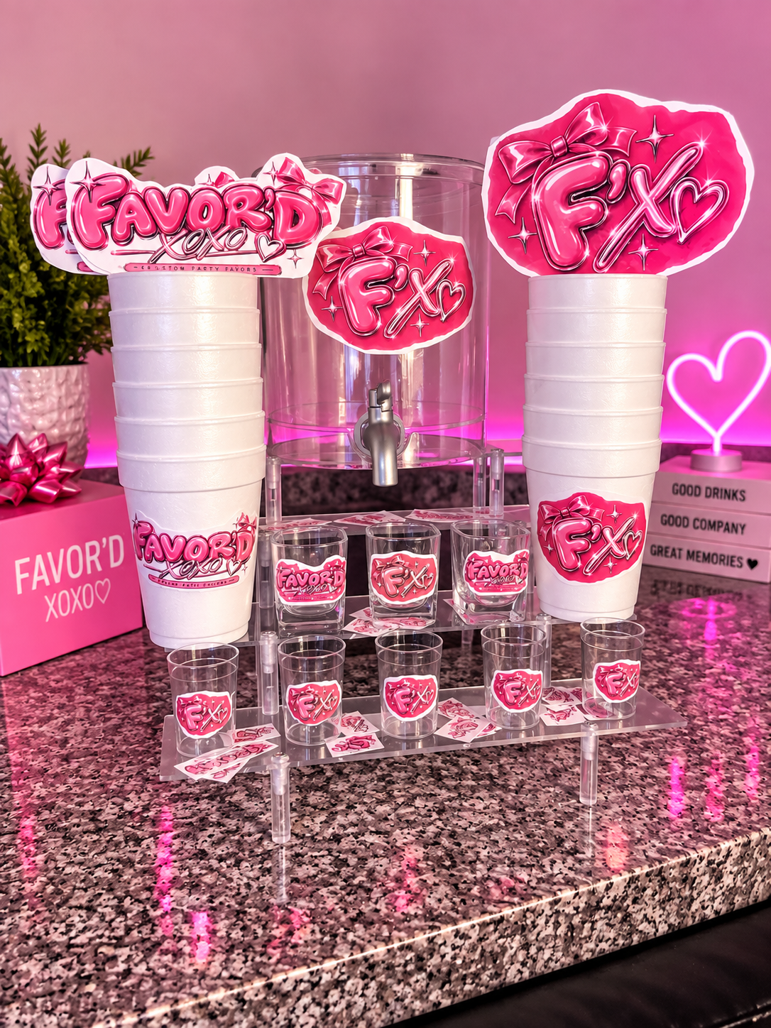 Custom Drink Dispenser - Personalized Bar Party Favor for Birthdays & Events
