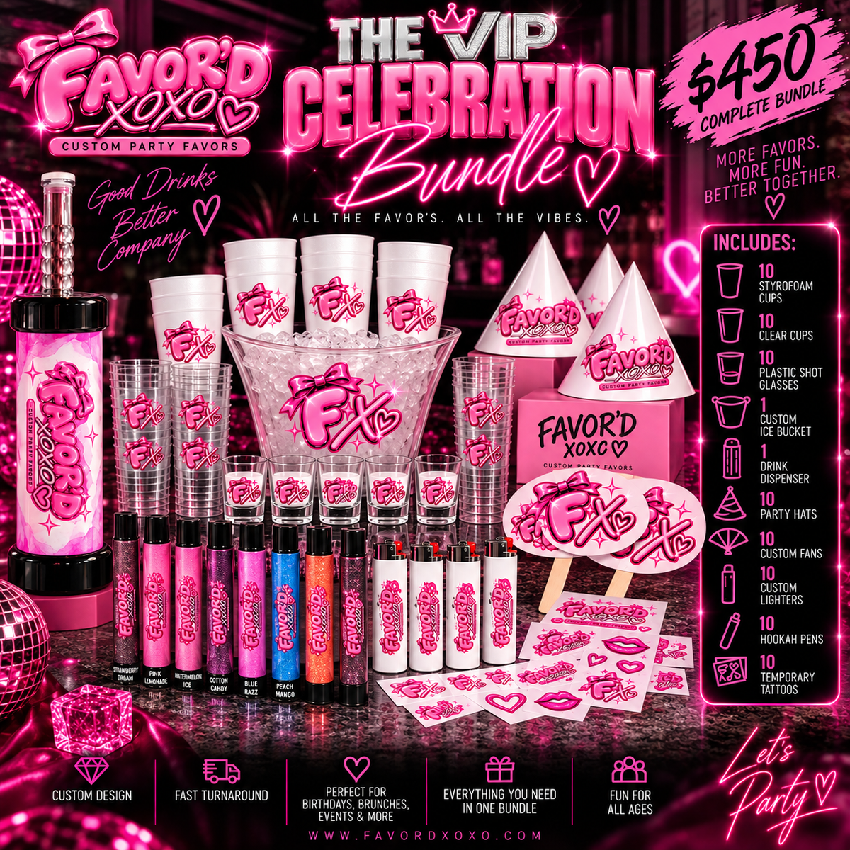 VIP Celebration Bundle - Custom Luxury Party Favor Set for Special Events
