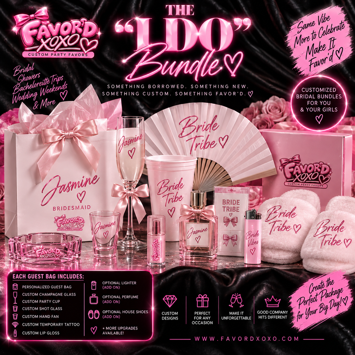 The "I Do" Favor'd Bridal Experience - Custom Wedding Party Favor Set