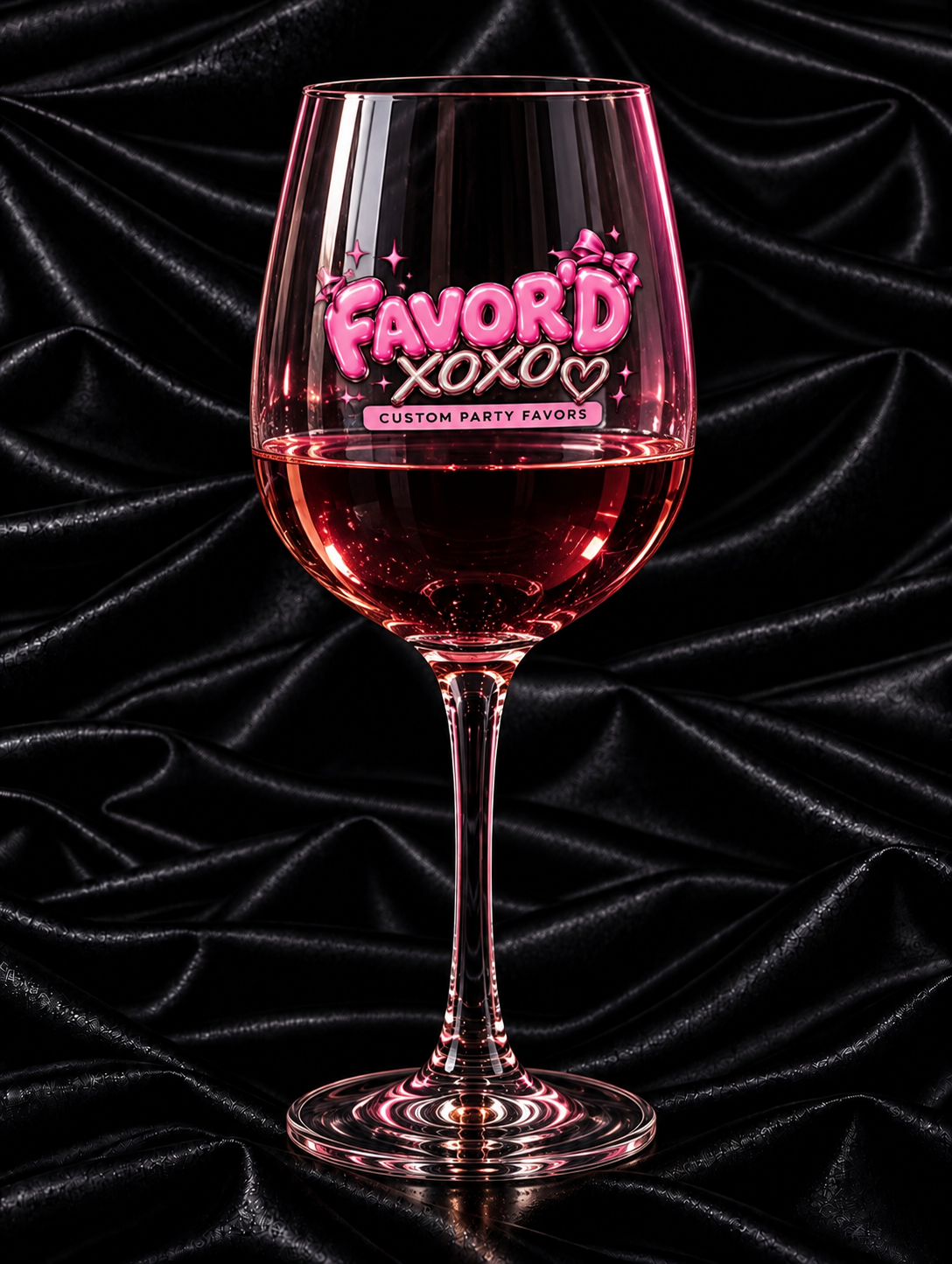 The Favor'd Glass Bar - Custom Wine, Champagne & Martini Glasses for Weddings & Events